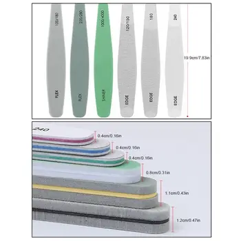 

Manicure nail strips six-piece suit polishing armor Sponge sand strip manicure rhombus strips 6 kinds of sand