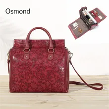 Osmond Feminine Bolsa роскошная женская сумка из тисненой кожи, сумка-Органайзер, женская сумка-тоут, многофункциональная Большая вместительная сумка на плечо