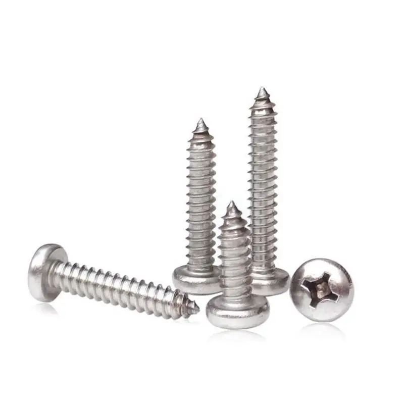 100pcs M2 5/6/8/10/12/14/16mm 201 Stainless Steel Corss Pan Self Tapping Drilling Screws | Обустройство дома