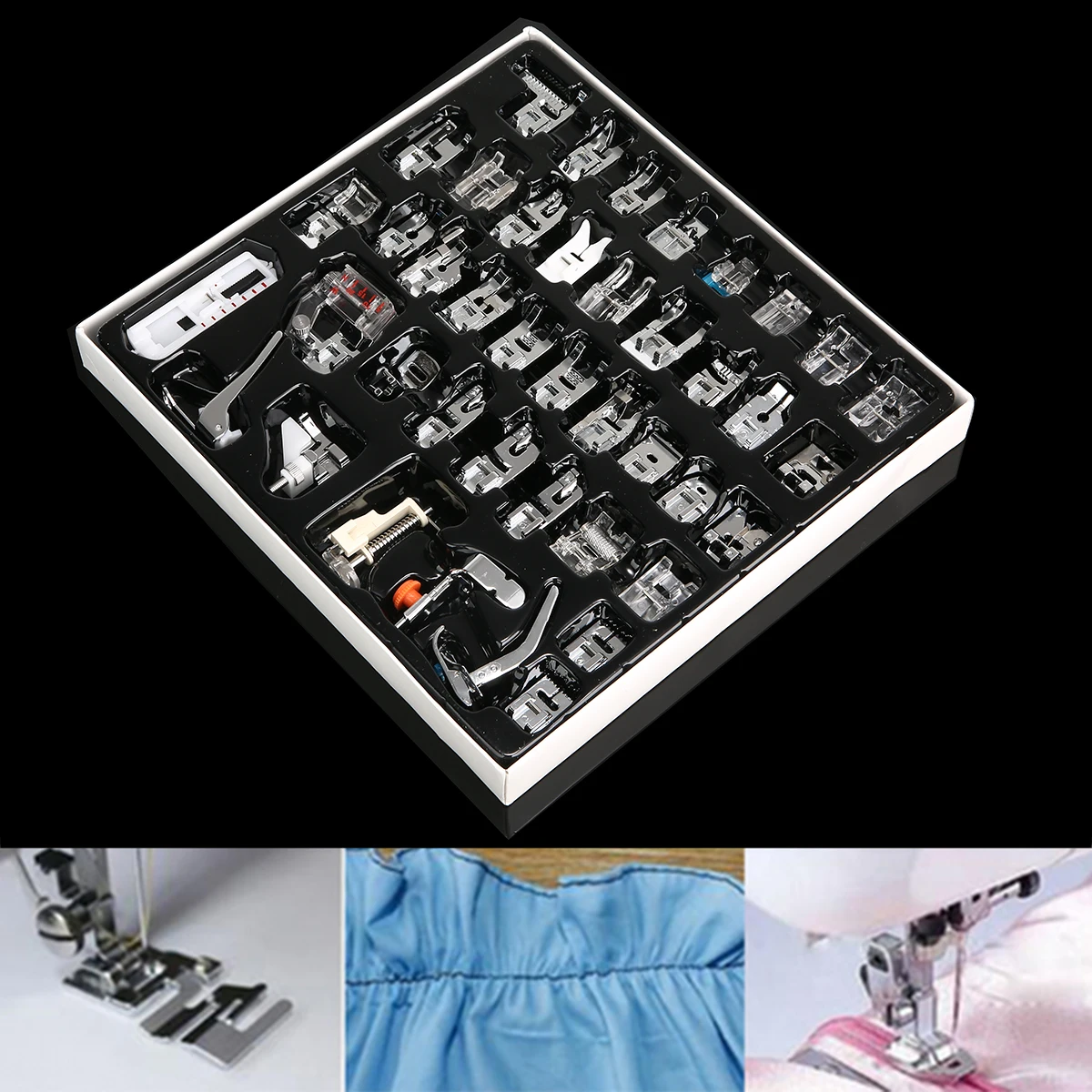 

2019 New 42pcs/set Sewing Machine Foot Presser Braiding Blind Stitch Darning Presser Feet Kit Set for Brother Singer Janome