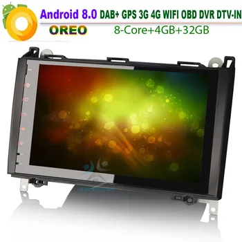 

DAB+ 9" Android 8.0 Autoradio Car Stereo WiFi 4G GPS RDS OBD Bluetooth Sat Nav for Mercedes Benz A/B Class Sprinter Viano Vito