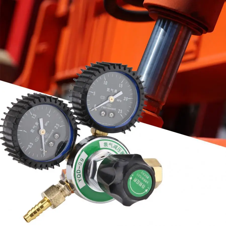 

Nitrogen Pressure Relief Gauge Alloy Nitrogen Pressure Reducer Welding Regulator Gauge YQD-09 Zinc