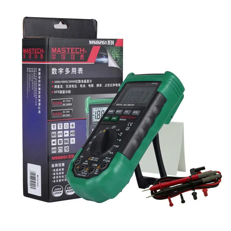 

MS8268 Auto Range Digital Multimeter Full Protection Ac/dc Ammeter Voltmeter Ohm Frequency Electrical Tester Diode Test