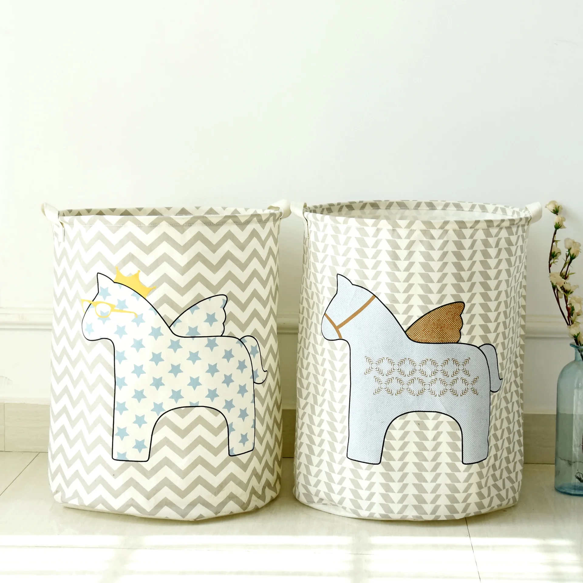 كبيرة للطي للماء القذرة لعبة الملبس سلة الغسيل الحصان الكتان مكتب المنزل أشتات تخزين حامل المنظم مشروع Box17