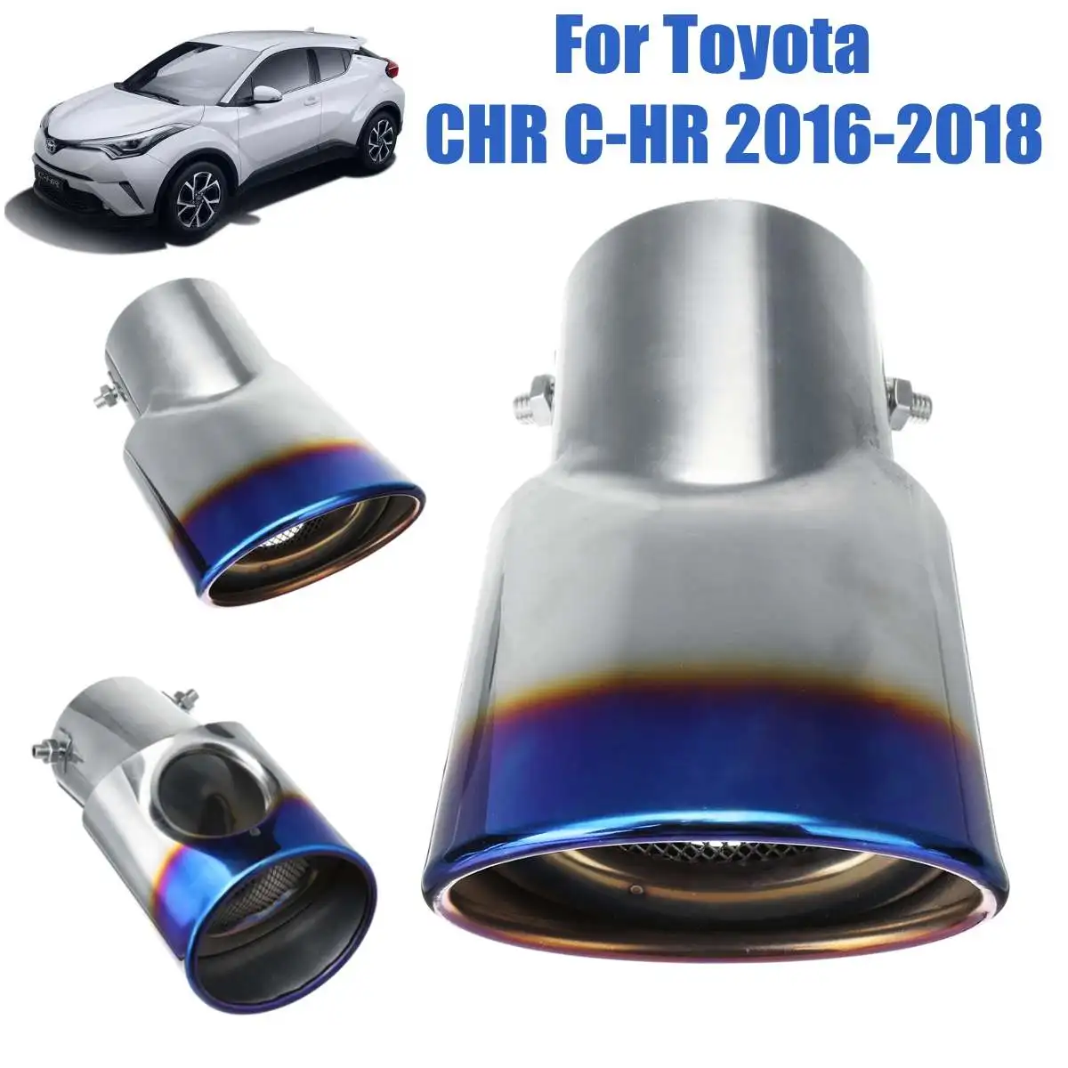 

Rear Exhaust Muffler Tip End Pipe For Toyota CHR C-HR 2016-2018 Easy installed