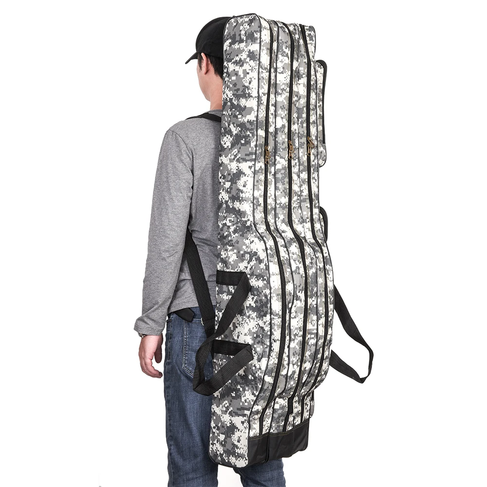 Blusaa Рыболовная Сумка 120 см/150 см, 3 слоя, портативная складная рыболовная удочка, сумка для переноски рыболовных снастей, чехол, дорожная сумка для хранения