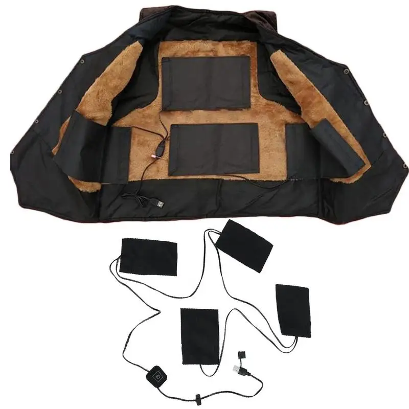 

1 Set Electric Heating Pad Heated Vest Usb Thermal Winter Heated Jacket Clothes Pads
