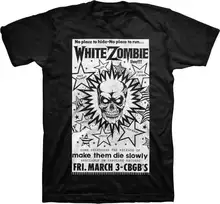 WHITE ZOMBIE - CBGB Poster - T SHIRT S-M-L-XL-2XL Brand New Official Rob Zombie WHITE ZOMBIE - CBGB Poster - T SHIRT S-M-L-XL-2XL Brand New Official Rob Zombie