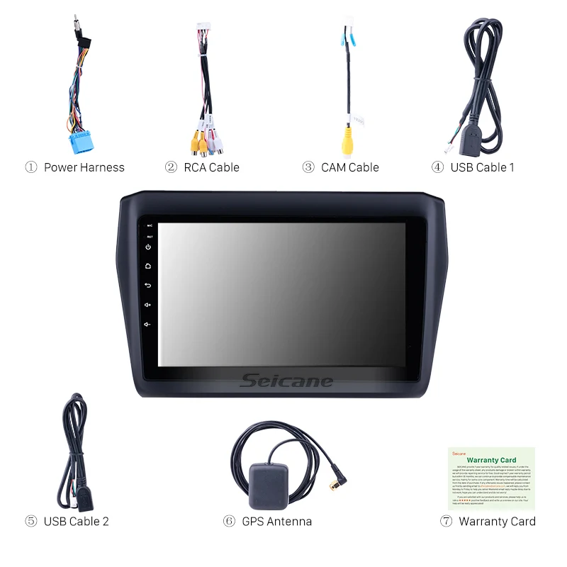 Best Seicane 2 din Car Radio For SUZUKI Swift 2017 2018 2019 Android 8.1 9 inch HD Touchscreen Bluetooth GPS car Multimedia Player 3