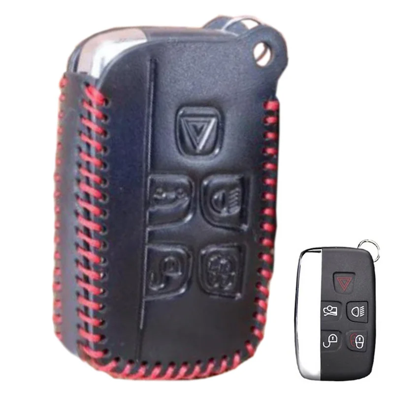Car key protect case 16 XF XJ XE F-PACE F-TGPE for JAGUAR real cow leather fashion imprint buttons holder | Автомобили и