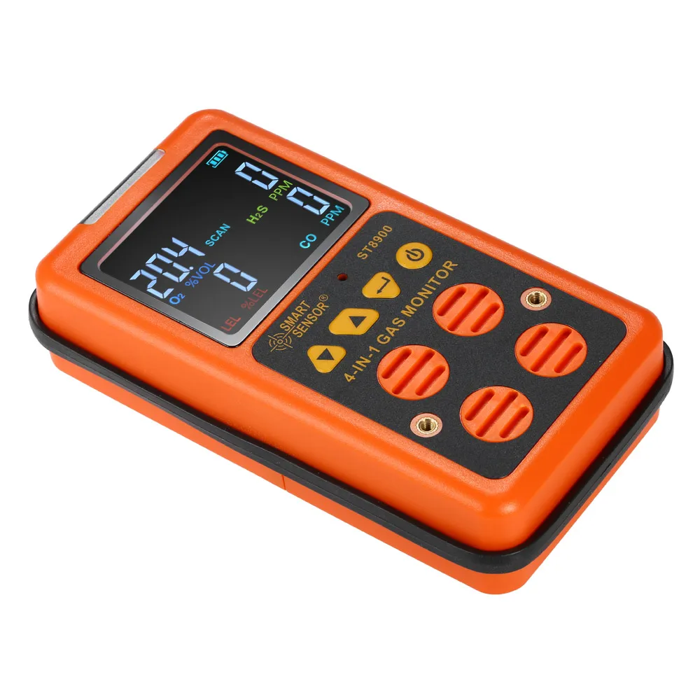 

US Plug Digital LCD Alarm Handheld Gas Detector CO Carbon Monoxide Carbonic Oxide Oxygen Toxic Sulfide Gas Monitor Tester Meter
