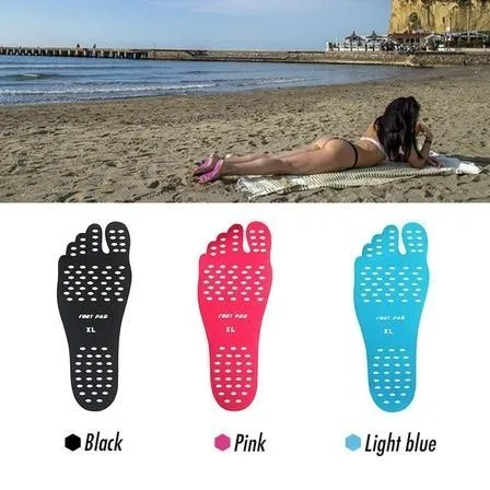 

Beach Invisible Non-slip Insole Heat Insulation Foot Patch Sole Defence Pad Beach Insole Bare Foot Stick On Feet Soles Bathroom