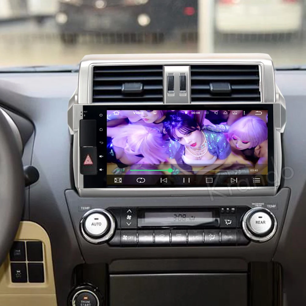 Best Krando Android 8.1 10.1" IPS Full touch Big Screen car Navigation player for Toyota Prado 150 2014-2017 audio player gps wifi 2