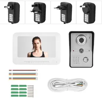 

Digital LCD 7 Inch Color Video Camera Door Ring Intercom Waterproof Door Bell Home Security Video Doorbell Kits Set