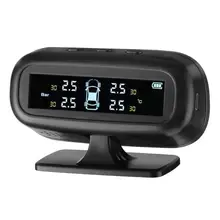 Солнечная энергия беспроводной ЖК-цветной экран Автомобильный TPMS Automovil система контроля давления в шинах автоматический сигнал о падении давления в шине устройство с 4 датчиками