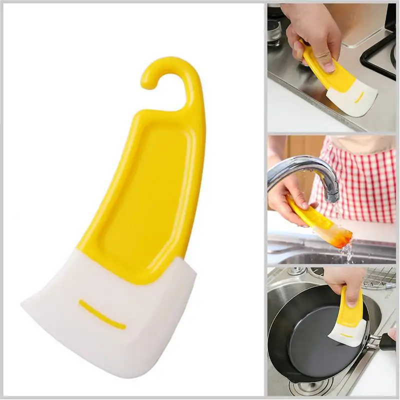  Simple Silicone Scraper Plate Soft Rubber Cleaning Trowel Pot Cleaning Spatula Kitchen Tools Pot Pa