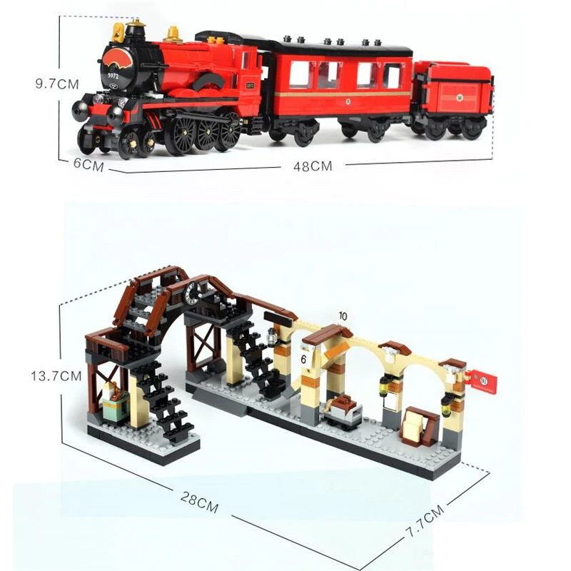 

792pcs Harry Potter Legoinglys Hogwarts Express Set Train Building Blocks Bricks Kids Toys For Christmas Gift With Figures WJ025