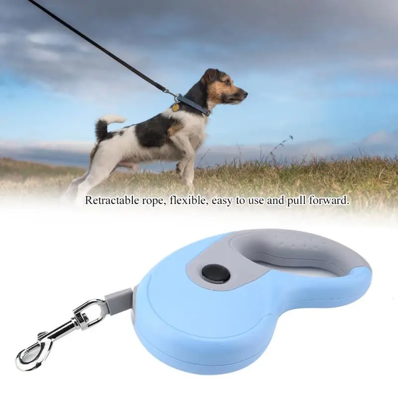 5M Retractable Pet Pulling Rope Pet Hauling Cable Dog Pulling Leashin