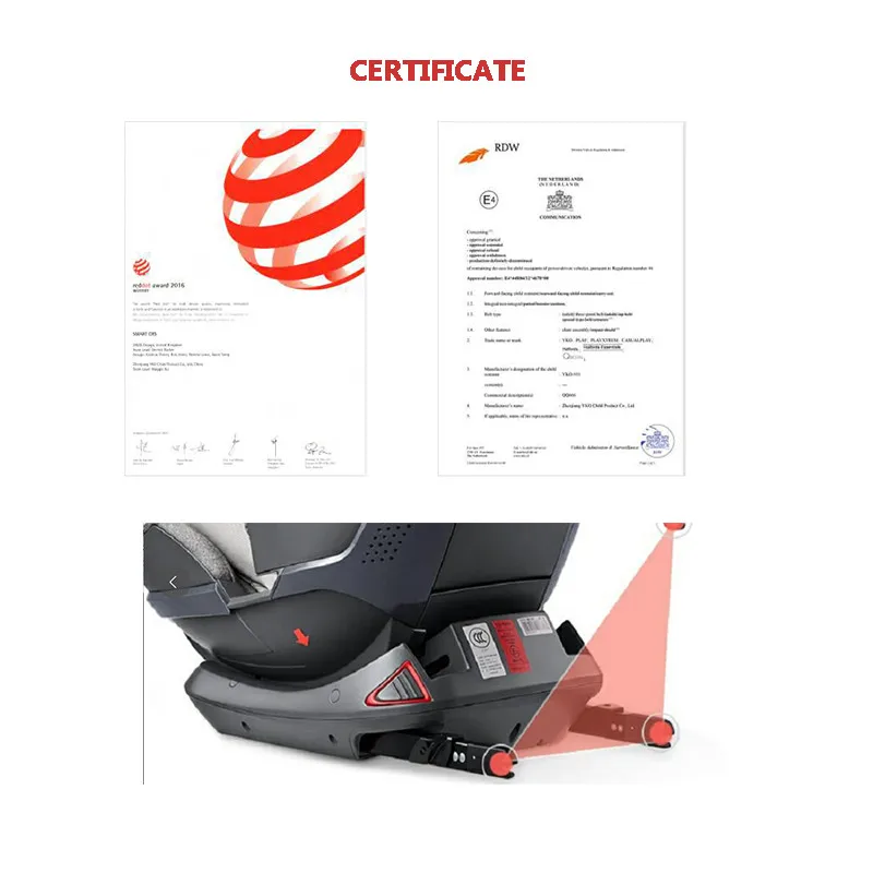 ЕС ECE R44/04 ISOFIX защелка стандартное детское автокресло безопасности сиденье повышение возврата и изменения для 9 months to 12 years Old