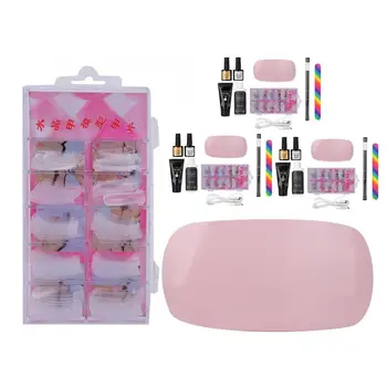 

8Pcs Nail Art Tools Set Nail Dryer Lamp False Nail Tips File Mini Extension Glue Manicure Extension Tool Nail Lamps