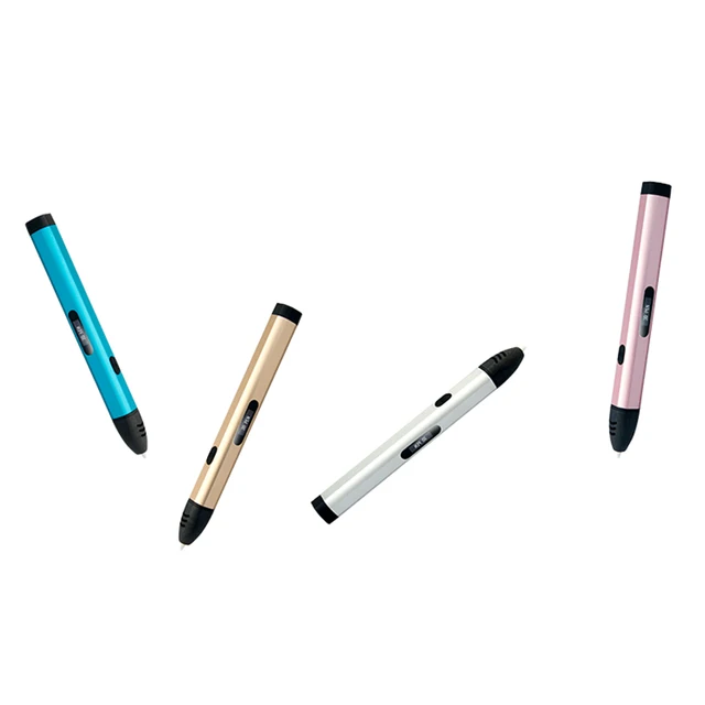 Cheap acid temperature adjustable 5 generations of 3D printing pen children's drawing pen 3D graffiti pen champagne