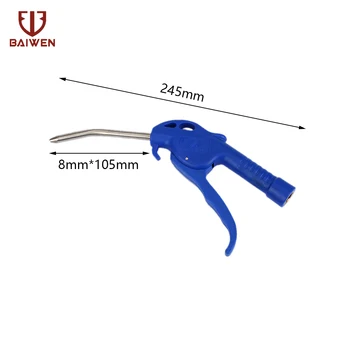 

Plastic Handle Pneumatic Air Blow Gun Pistol Trigger Bent Nozzle For Cleaning Dust Removing Air Compressor Pneumatic Tool