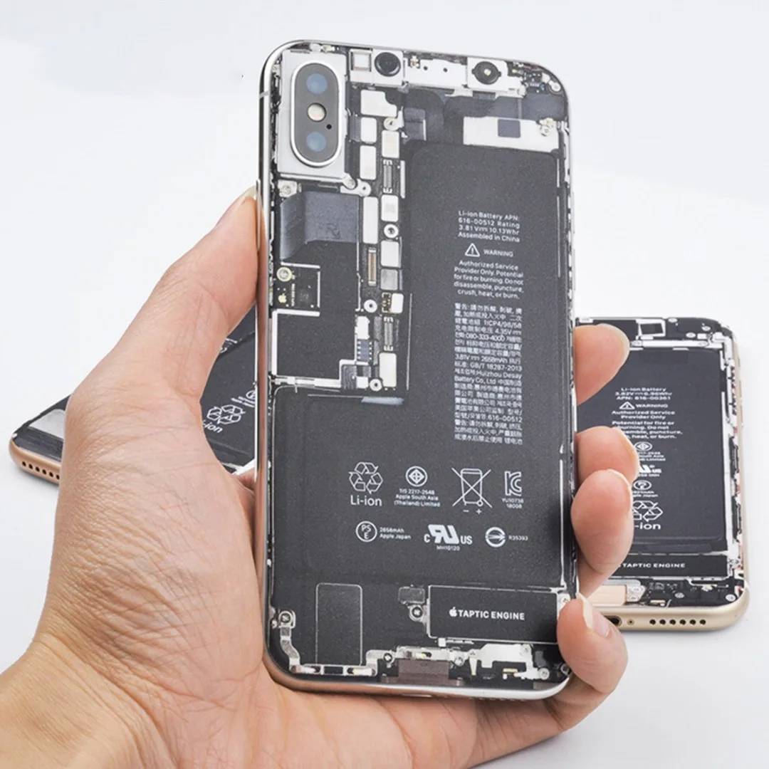 2x ل iphone X XS ماكس XR حالة عودة ملصقا محكم غطاء مكون تأثير كامل واقية ل iphone 7 8 زائد 6 6 s زائد