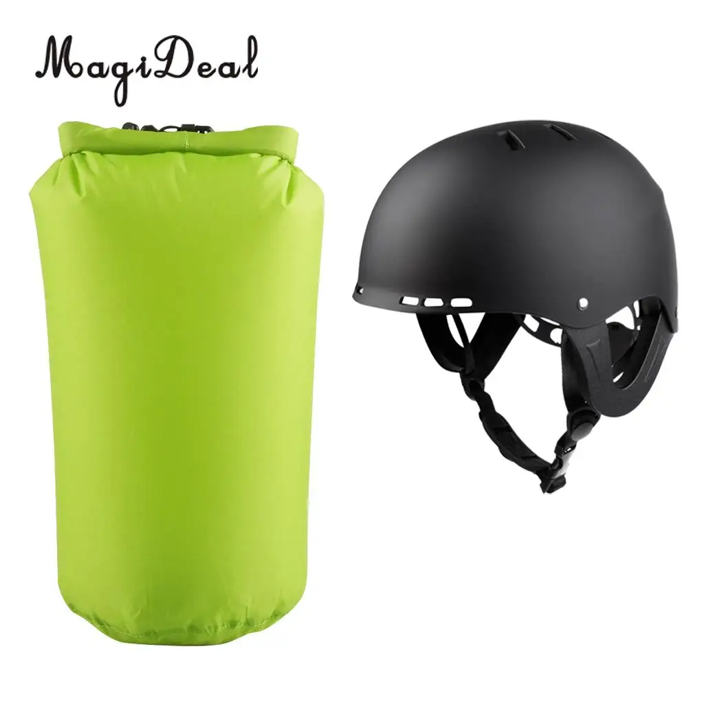 Safety Kayak Canoe Helmet Surf Snowboard Protective Hat + 8L Waterproof