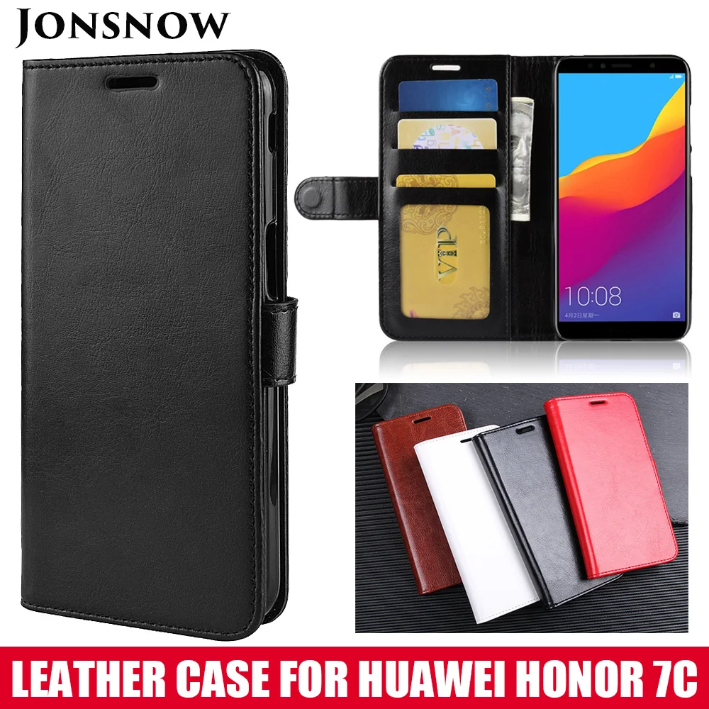 JONSNOW для huawei Honor 7C AUM L41 5 7 &quotРусская версия кожаный чехол кошелек Pro 7X из