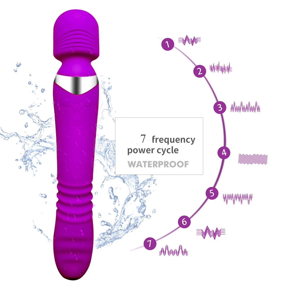 APHRODISIA Massager Magic Wand AV Heating Stretch font b Dildo b font G Spot Vibrator For