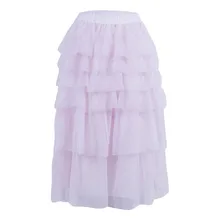 Милые женские длинные юбки; сезон лето-весна; женская пачка с высокой талией для девочек; модные Многослойные Юбки-миди; Vestidos