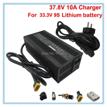 

450W Output 37.8V 10A charger 33.3V ebike scooter lithium battery 32.4V 10A Charger with fan for 33.3V 9S Electric Bike Battery