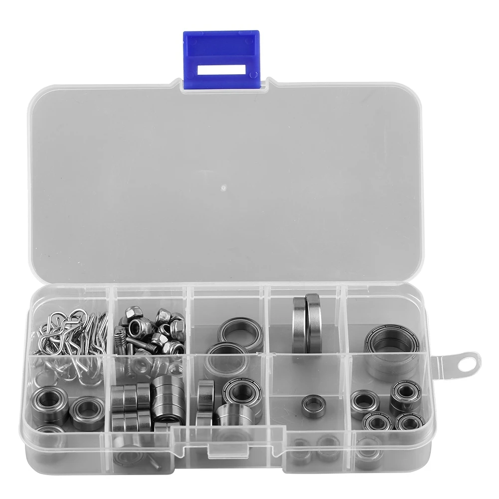 

RC Car Metal Bearings Screws Set Repair Tool Box for Traxxas TRX4 1/10 Crawler With Plastic Longer service-life RC Model Parts