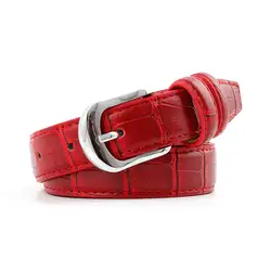 2019 Новые Классические PU змеевидный пояс для Для женщин из металла квадратная игла Пряжка красные, черные талии Ремни для джинсы Cinturones Para Mujer