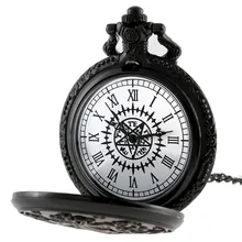 IBEINA PB001 римские цифры белая база Полный Охотник кварц гравированный брелок ретро кулон карманные часы цепь подарок