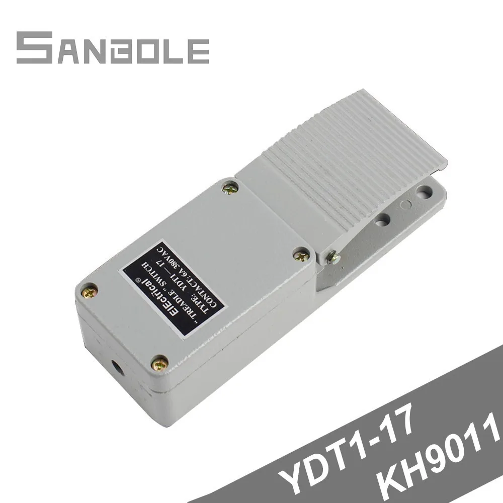 Ножной переключатель YDT1 17 Тип Педали Алюминиевый Корпус серебряный контакт точка Электрический кнопочный