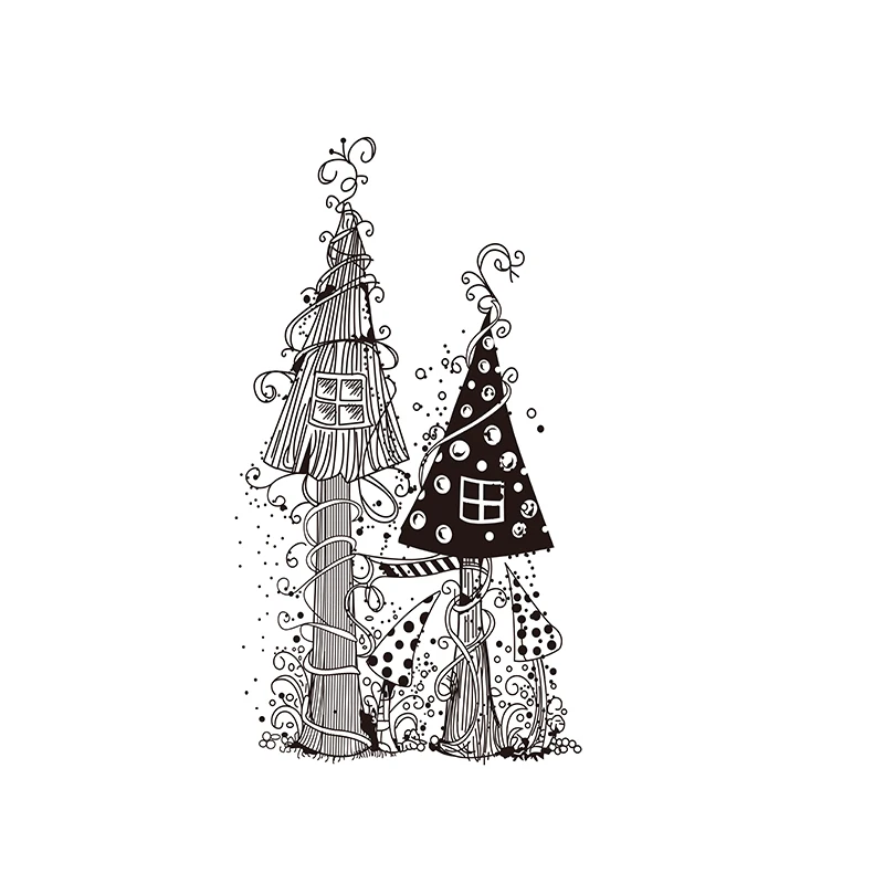 

fairy house Transparent Clear Stamps for DIY Scrapbooking paper Card Making Kids Christmas Fun Decoration Supplies