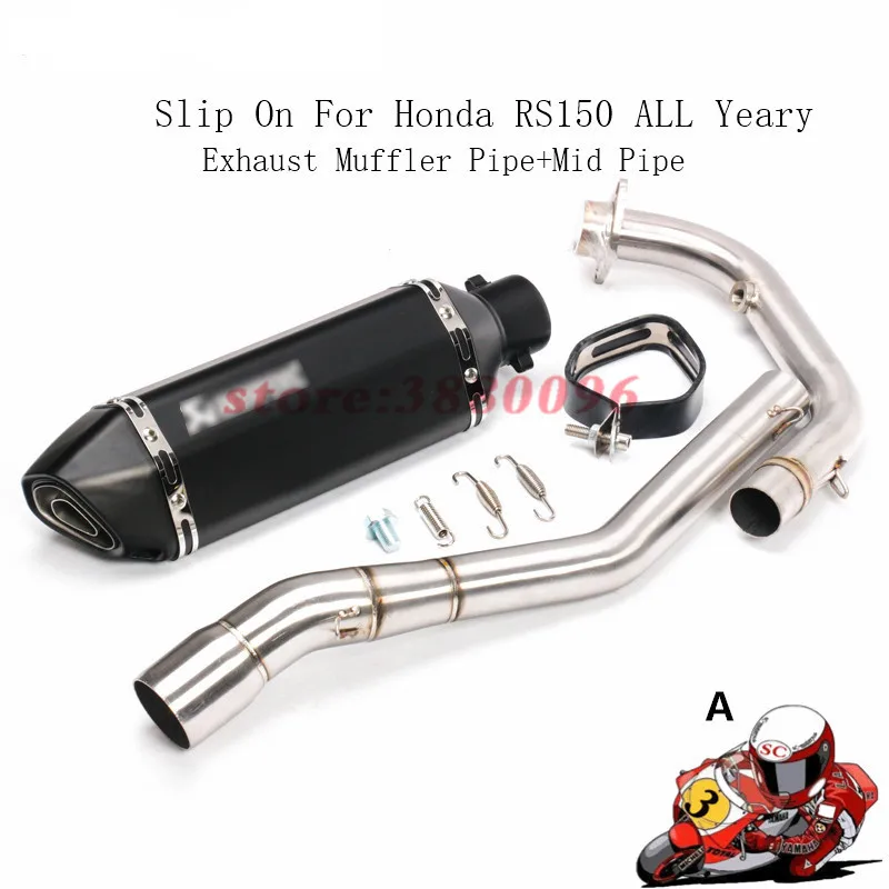 

Motorcycle Exhaust Muffler Full System Stainless Steel Slip on For Honda RS150 RS150R Moto Escape DBkilller Direct installation