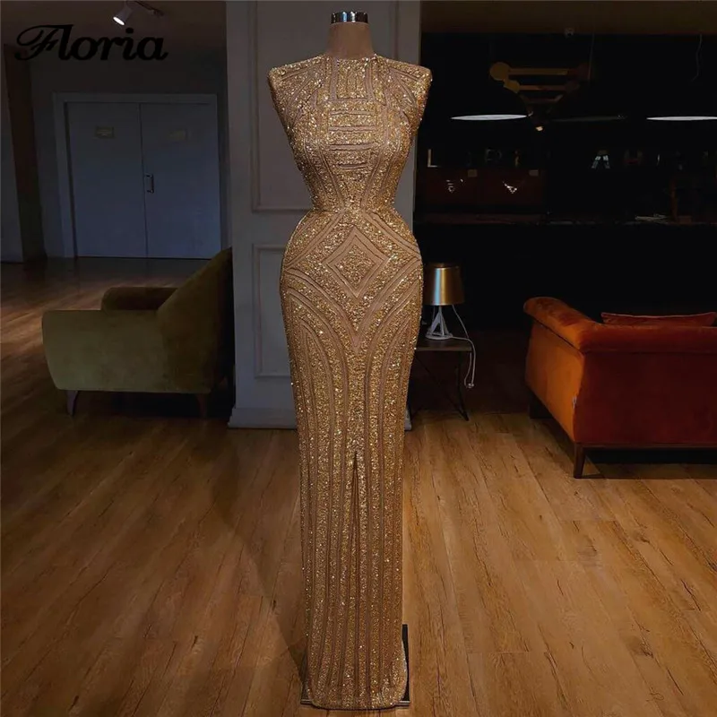 

Robe se soiree Longue Beading Formal Evening Dress Turkish Arabic Aibye Rhinestone Party Dress Abendkleider African Pron Gowns