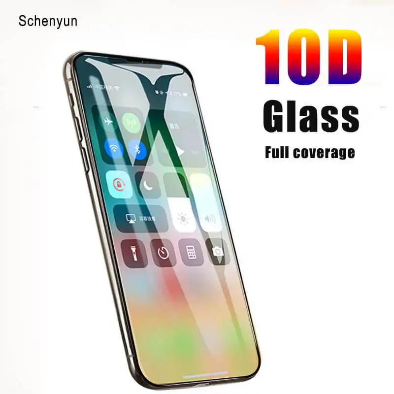 

10D Tempered Glass For Iphone Xs Max x XR 7 8 Plus 6 6s Protective Glass Screen Protector For Iphone 7 plus Film