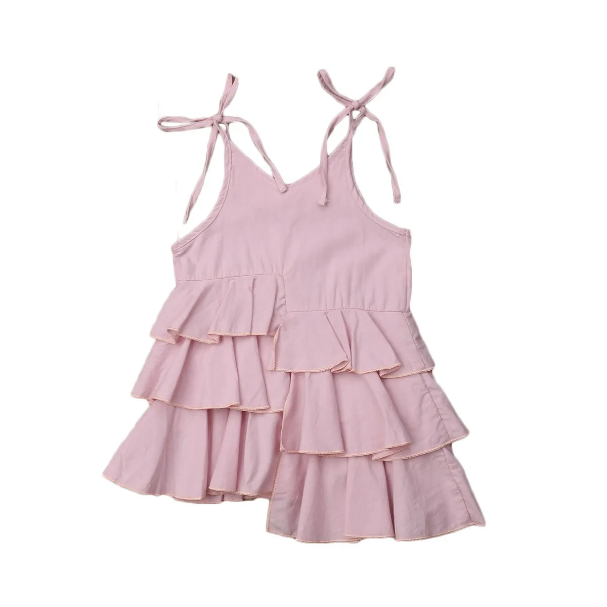 

Princess Toddler Kids Baby Girl Summer Sleeveless Pink Layered Tutu Formal Pageant Party Dress Sundress Clothes