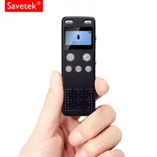 Savetek USB Флеш накопитель 8 Гб голосовой активации Цифровой Аудио Голос Регистраторы таймер Mp3 плеер Запись TF карты 384 кбит/с трепет Динамик