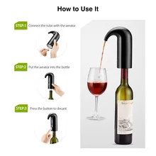 Электрический аэратор для вина Быстрый декантер волшебный аэратор Pourer Графин автоматический декантер диспенсер Аксессуары для вина Отрезвление инструменты