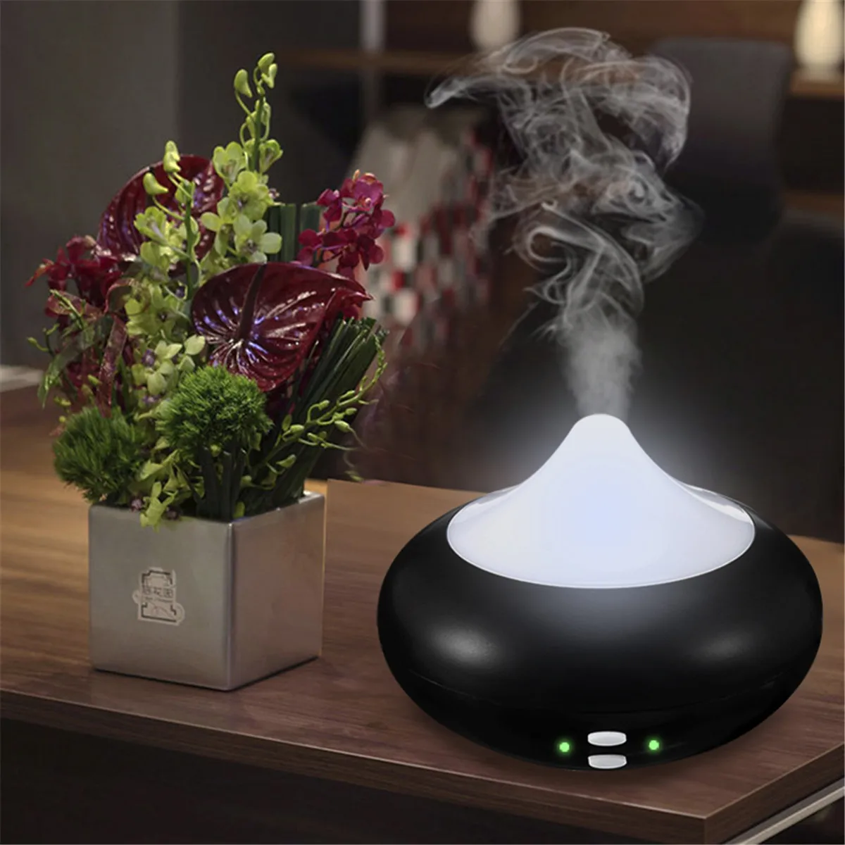 

7 Color LED Ultrasonic Aromatherapy Diffuser Air Humidifier Purifier Essential Oil Purifier Office Home Car wood Mist Maker USB