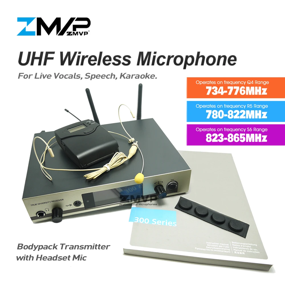 ZMVP Professional 322 G3 UHF Wireless Microphone Karaoke Speech Cordless System with Bodypack Transmitter Headset Mirophone Mic цена ZMVP Professional 322 G3 UHF Wireless Microphone Karaoke Speech Cordless System with Bodypack Transmitter Headset Mirophone Mic цены онлайн