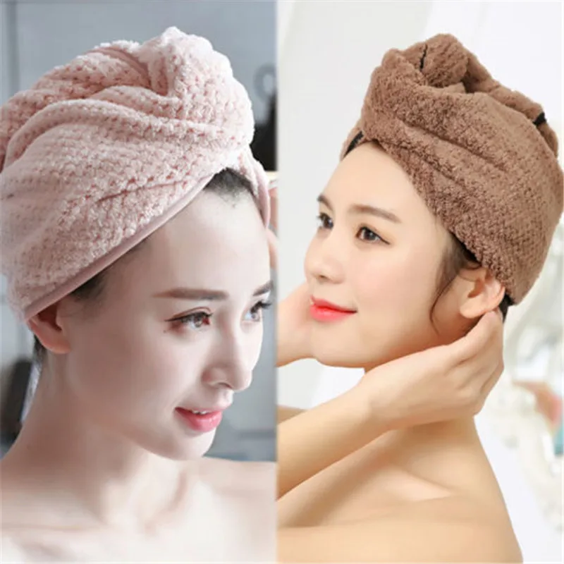 Microfiber Hair Wrap Towel Drying Bath Spa Head Cap Turban Twist Dry Shower BR 