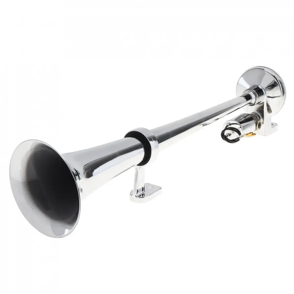 17Inch Chrome Plated ZINC Universal 150dB Super Loud Single Trumpet Car Air Operated Horn For Automobiles Truck Boat Train