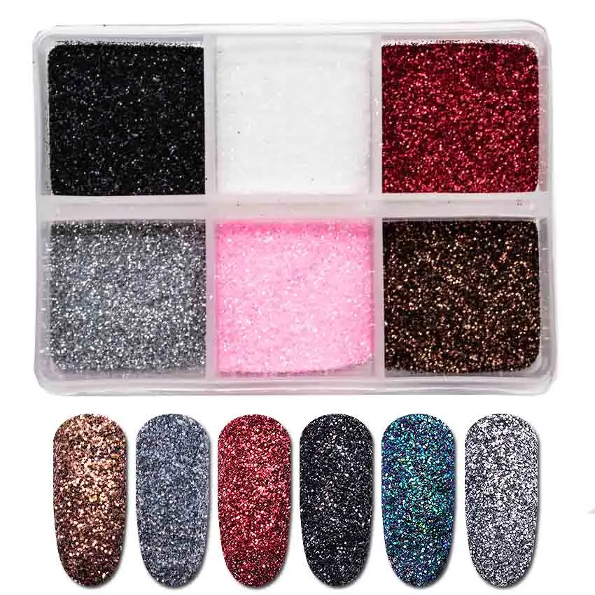 

Nail Glitter Powder Shining Sugar Nails Dust Powder Multiple Colors Nail Pigment Nail Art Decorations SF3062