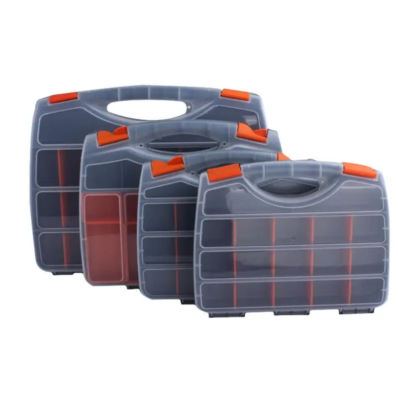 

Transparent Plastic Parts Tools Box Double-sided Tool Box Storage Case