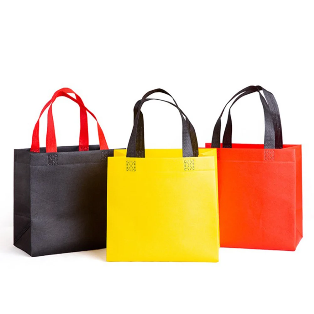 

24*23cm Reusable Non-woven Fabric Shopping Bags Casual Foldable Tote Pouch Grocery Bags Eco Friendly Handbags Bolsa Reutilizable